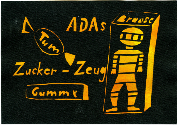 Siebdruck "Zucker-Zeug", Arndt Last, 2002