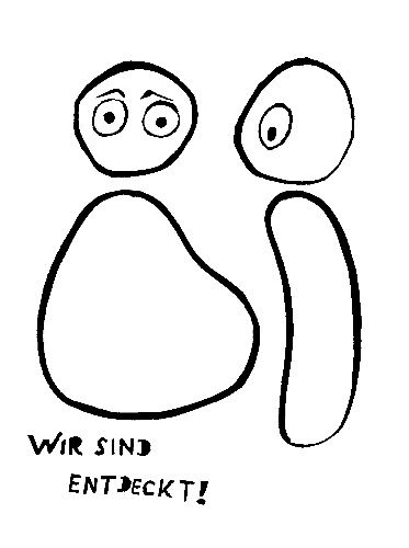 Siebdruck "Wir sind entdeckt", 1993